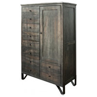 Sawyer Parota Wood 5-Drawer 1-Door Chest, Highboy Dresser ... within The Enduring Appeal of the Granville Parota 5 Drawer Highboy Dresser