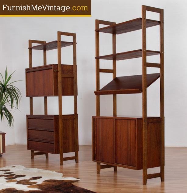 Set Of Two Mid Century Modern Modular Shelving Units pertaining to The evolution of mid century modern shelving from 1950s design to today