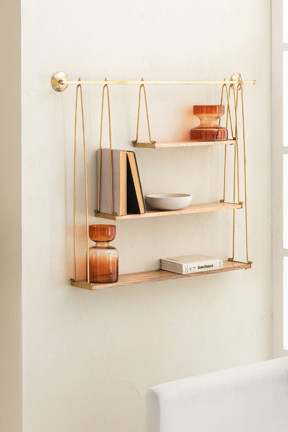 Shelves & Bookcases | Luna' 3 Tier Solid Wood Wall Mounted Shelves ... throughout Bringing Organization Home The Luna Three Tier Shelf Explained