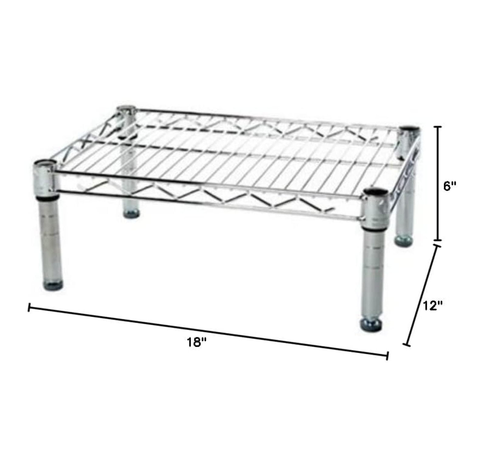 Shelving Inc. 12" D X 18" W Chrome Wire Shelving With 1 Tier Shelf ... regarding Shelf Weight Capacity