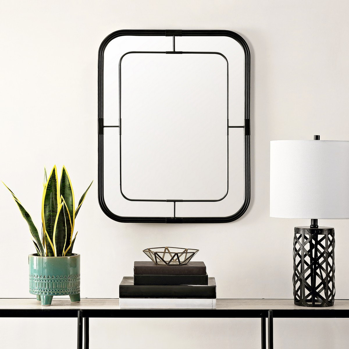 Silter Mirror Black Safavieh, #N/A - Transitional - Wall Mirrors - By Hedgeapple | Houzz for Beyond Reflection Understanding the Safavieh Cala Mirror Black Craftsmanship