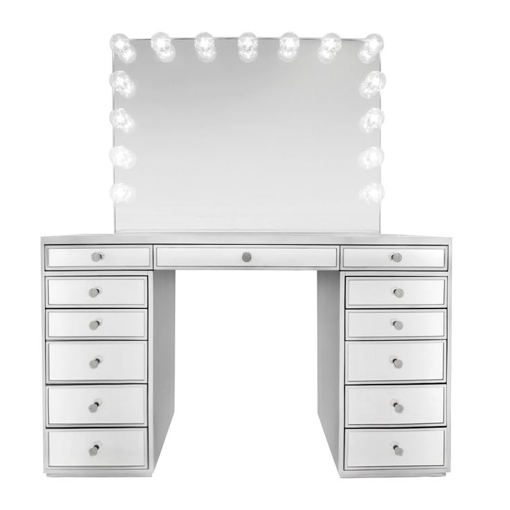 Slaystation® Natalie Mirrored Column | Mirrored Vanity Table, Vanity ... pertaining to Slaystation Natalie Mirrored Column, Light Pink