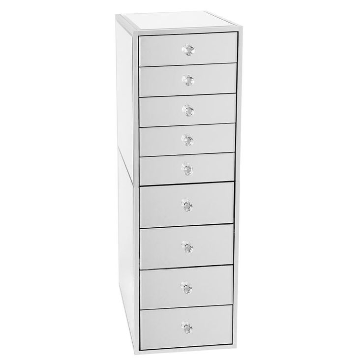 Slaystation® Natalie Mirrored Column | Vanity Storage, Makeup Vanity ... throughout Slaystation Natalie Mirrored Column, Light Pink