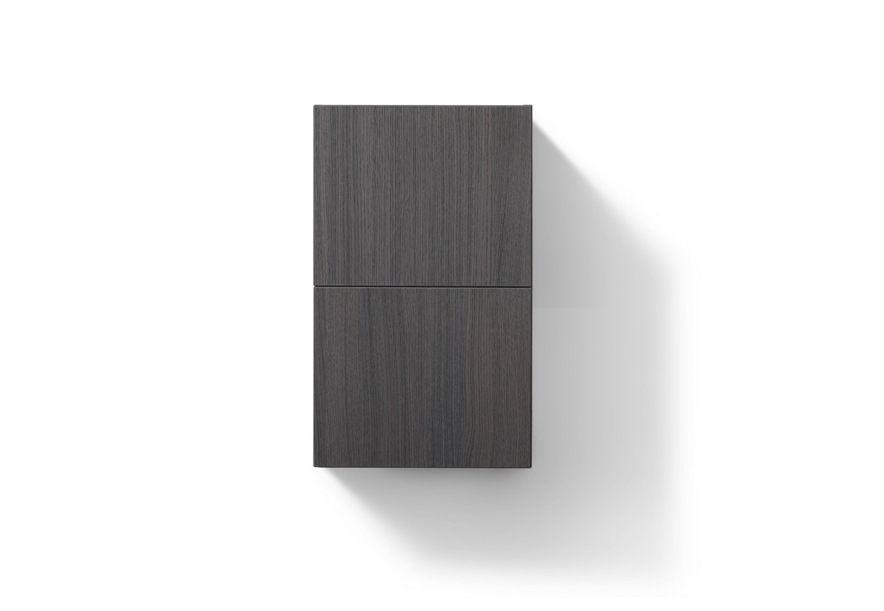 Small Bathroom Gray Oak Linen Side Cabinet W/ 2 Storage Areas - Kubebath in Fresca Gray Oak Bathroom Linen Side Cabinet With 2 Storage Areas