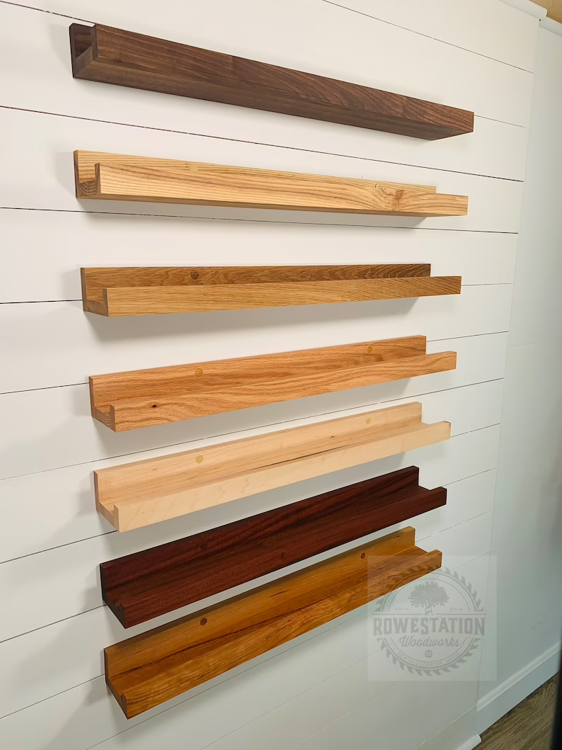 Solid Hardwood Floating Picture Ledge Floating Shelf Art Etsy – Artofit throughout Expert Tips for Mounting Picture Shelves That Last and Look Great