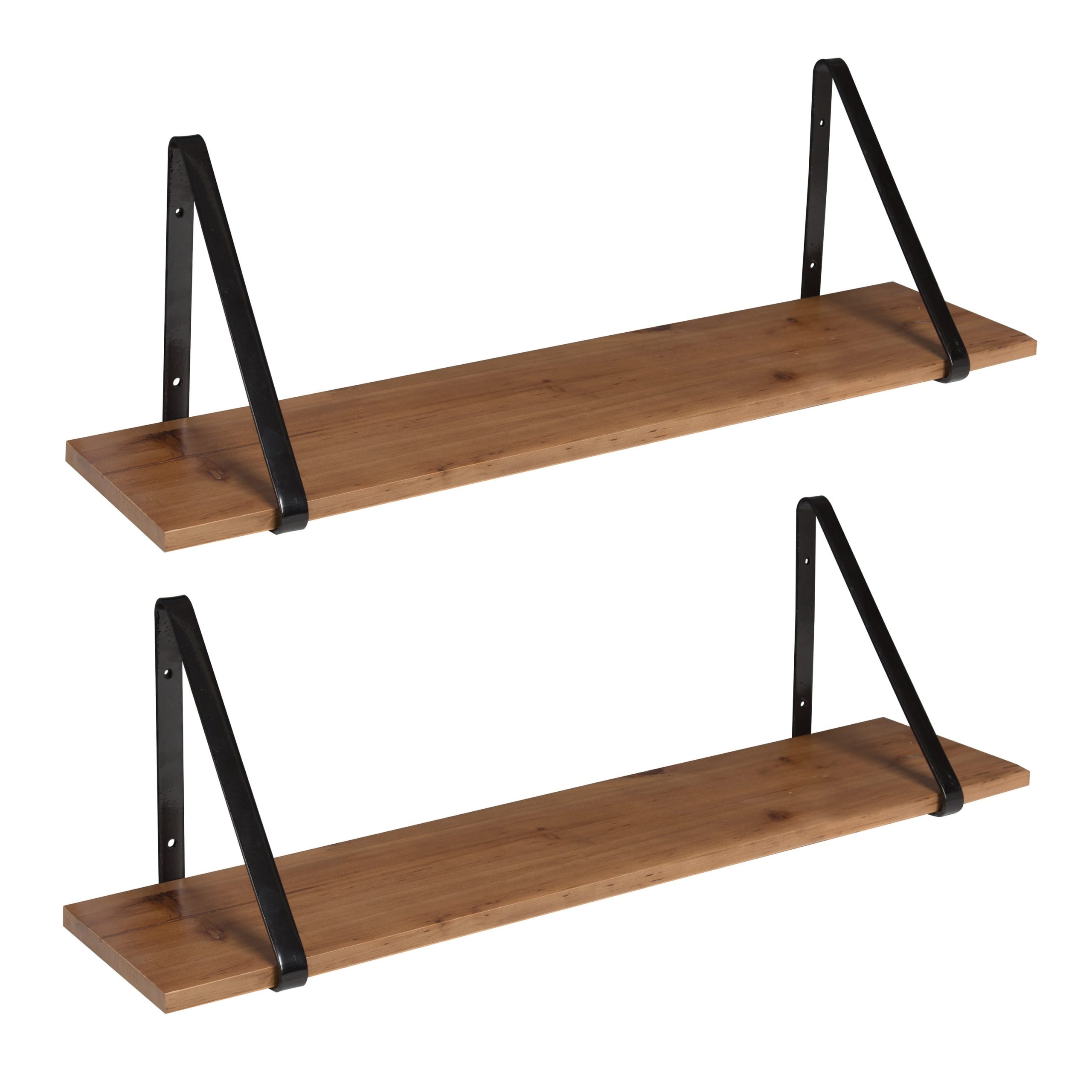 Soloman Wooden Shelves With Simple Metal Brackets, Rustic Brown And ... for Beyond the Ordinary Elevate Your Decor with Soloman's Premium Shelving