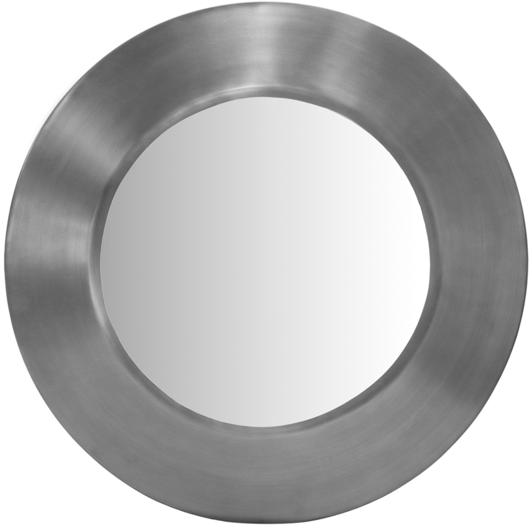 Sphere Iron Mirror In Silver By Meridian | 1Stopbedrooms in Bringing Warmth and Texture with a Brown 24" Sphere Iron Mirror