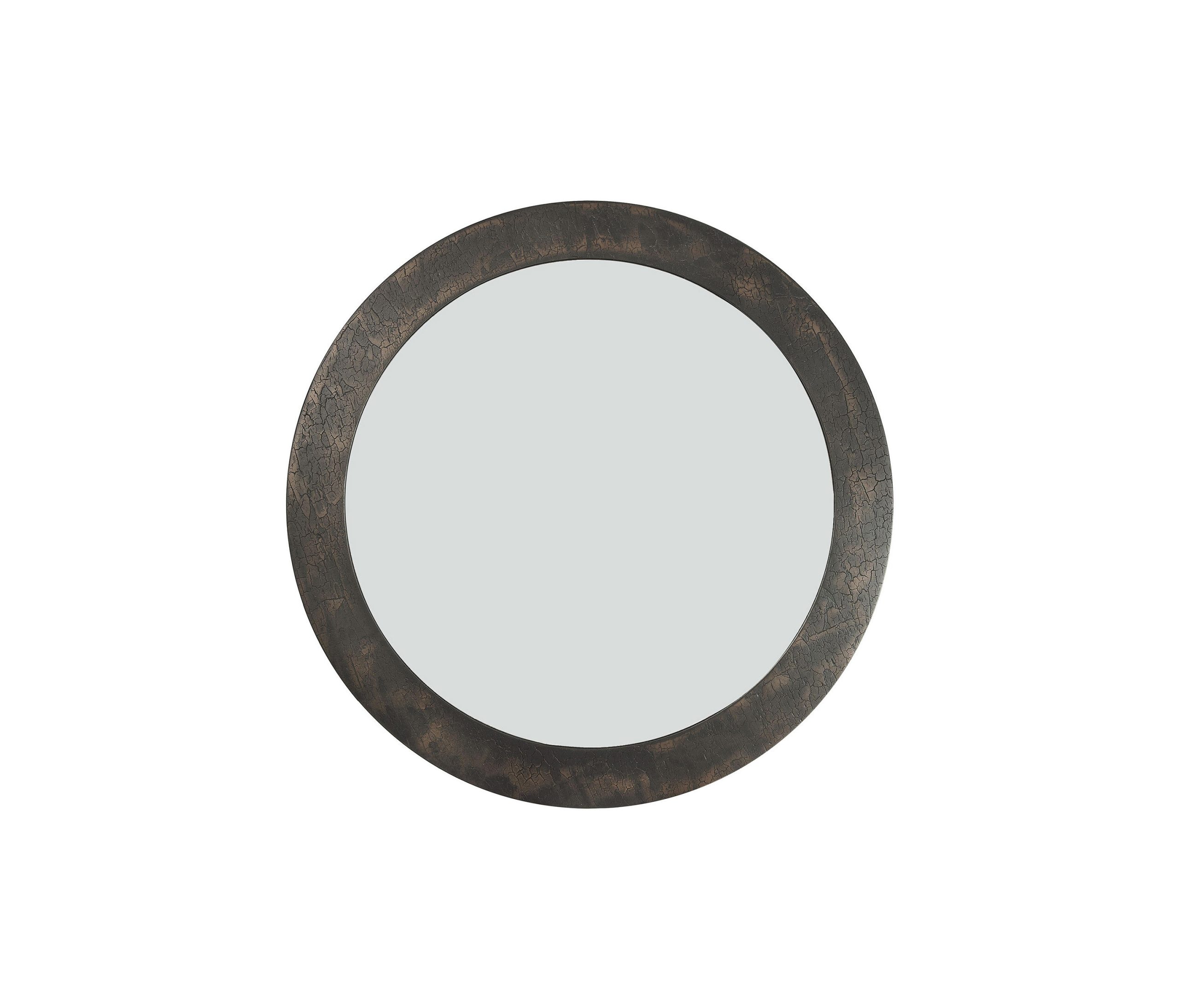 Sphere | Umber Wall Mirror - Round | Architonic with Sphere Iron Frame Mirror, Brown, 24" W X 2" D X 24" H