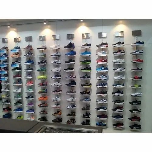 Stainless Steel Wall Mount Shoes Display Rack At Best Price In Pune ... intended for Shelf For Shoes Display