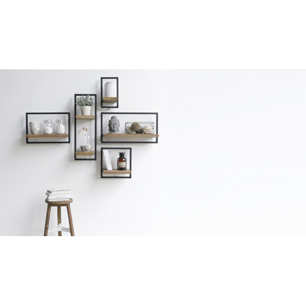 Steelsideâ„¢ Wide Metal Frame Wall Shelf & Reviews | Wayfair in D-Bodhi 20" Wide Metal Frame Wall Shelf