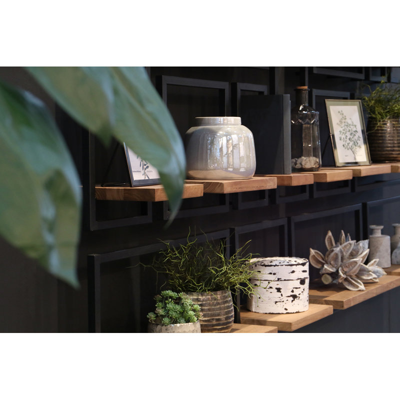 Steelsideâ„¢ Wide Metal Frame Wall Shelf & Reviews | Wayfair inside D-Bodhi 20" Wide Metal Frame Wall Shelf