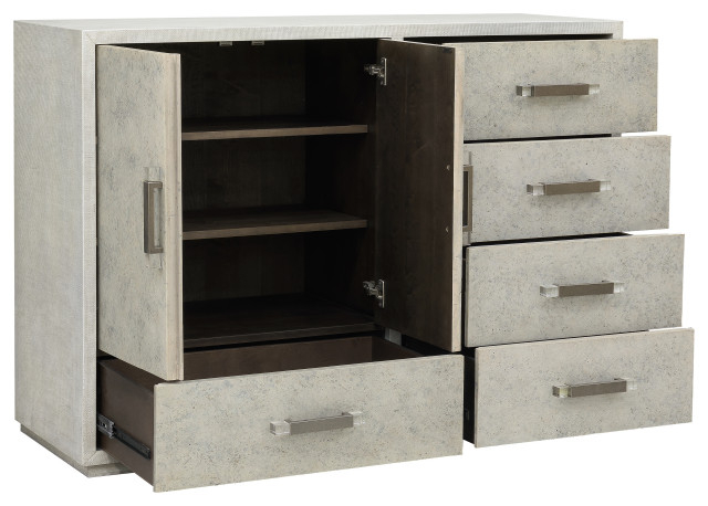 Stone-Textured 5 Drawer Accent Cabinet With Doors - Transitional - Dressers - By Pulaski ... for Beyond Storage How Stone-Textured Cabinets Elevate Your Decor