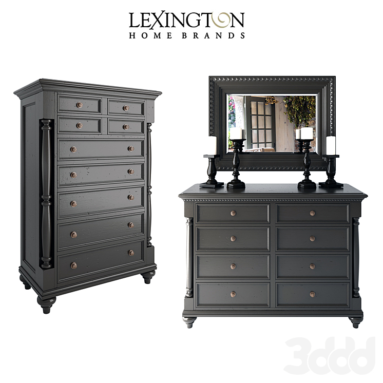 Stony Point Chest And Dresser - Тумбы, Комоды - 3D Модель with regard to Stony Point Triple Dresser