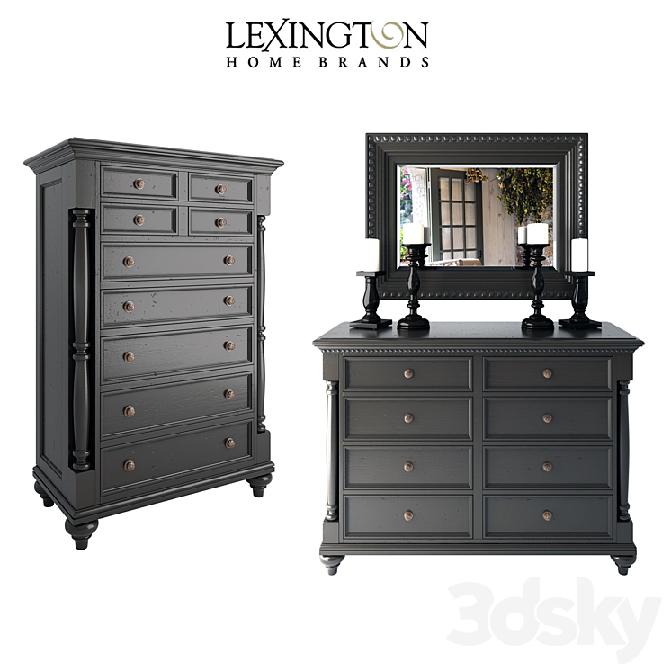 Stony Point Chest And Dresser - Sideboard & Chest Of Drawer - 3D Model inside Stony Point Chest