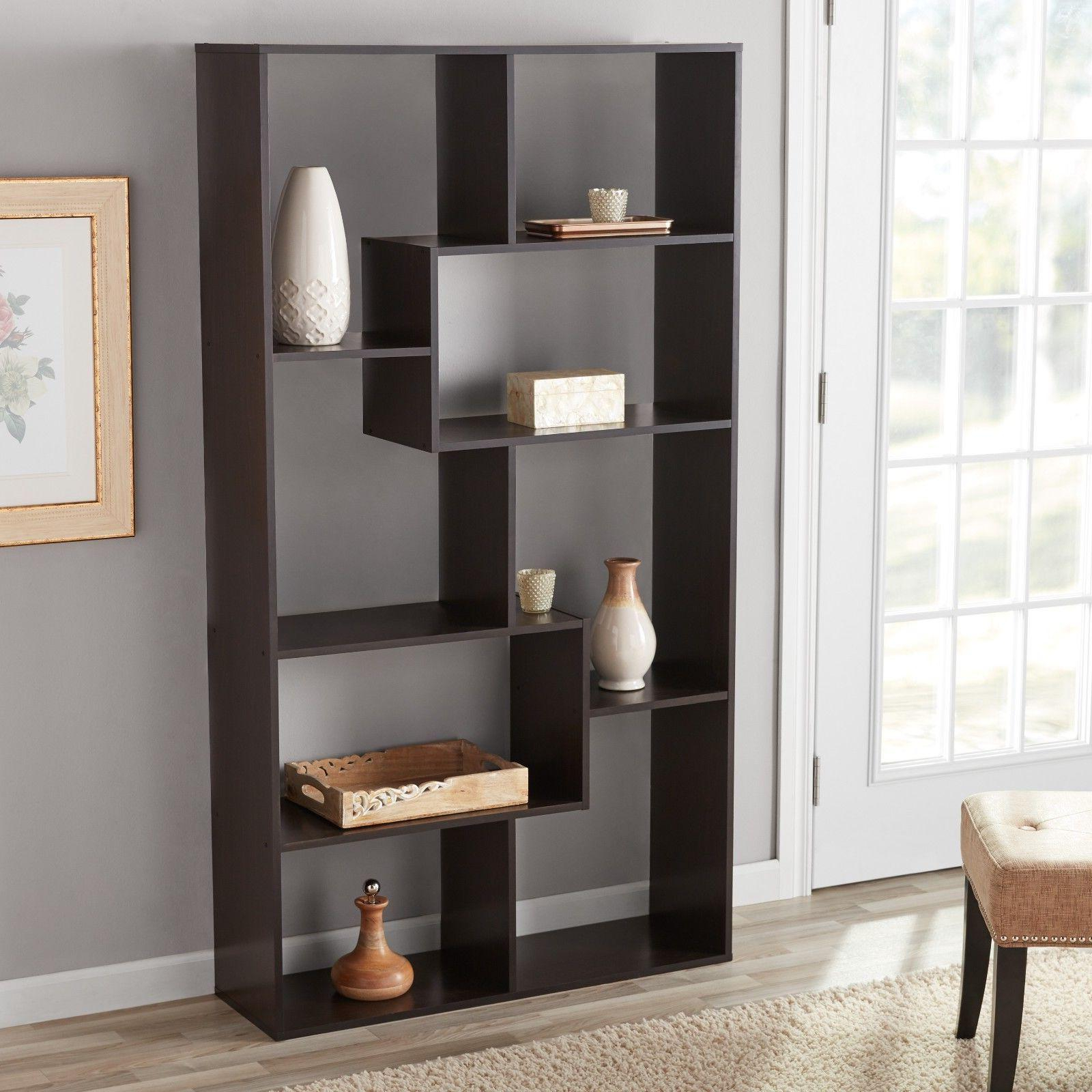 Tall Bookcase Cubby Large Open Bookshelf Modern Cube intended for Austen Large Shelf