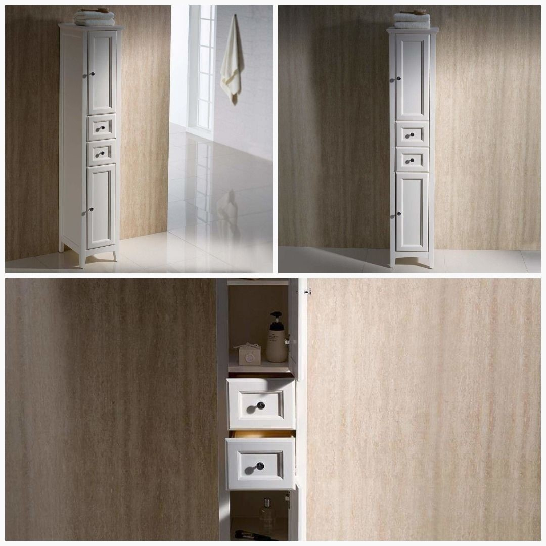 Tall Linen Cabinets For Bathroom - Ideas On Foter with How the Fresca Oxford Antique White Cabinet Enhances Bathroom Organization