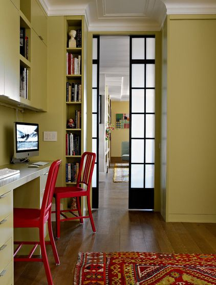 Tap Into Stud Space For More Wall Storage | Contemporary Home Office ... pertaining to Transforming Stud Cavities into Functional Storage Solutions