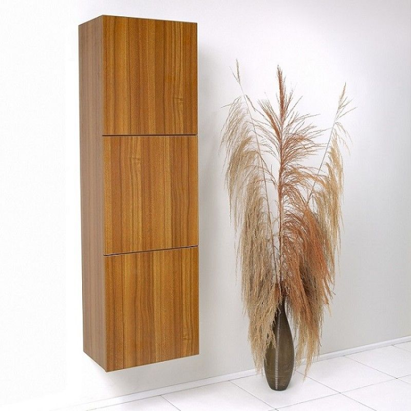 Teak Bathroom Linen Side Cabinet W/ 3 Large Storage Areas Https://Www ... with Fresca Black Bathroom Linen Side Cabinet With 3 Large Storage Areas, Teak