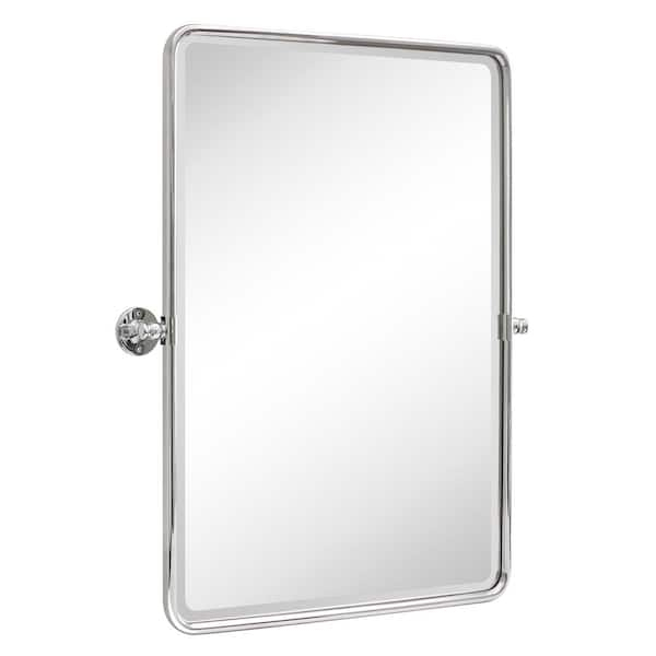 Tehome Woodvale 20 In. W X 30 In. H Medium Rectangular Metal Framed ... in How a Scalloped Metal Mirror Can Elevate Your Home Decor
