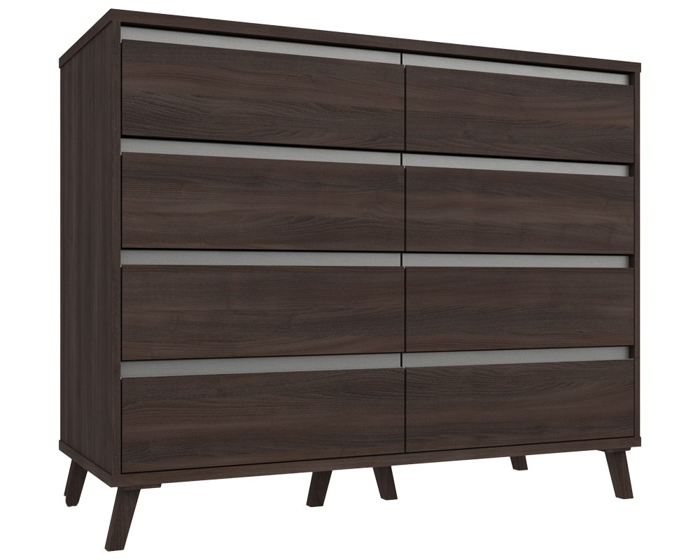 Thames Truffle Oak 4 Drawer Double Chest inside 4 Drawer Chest Truffle
