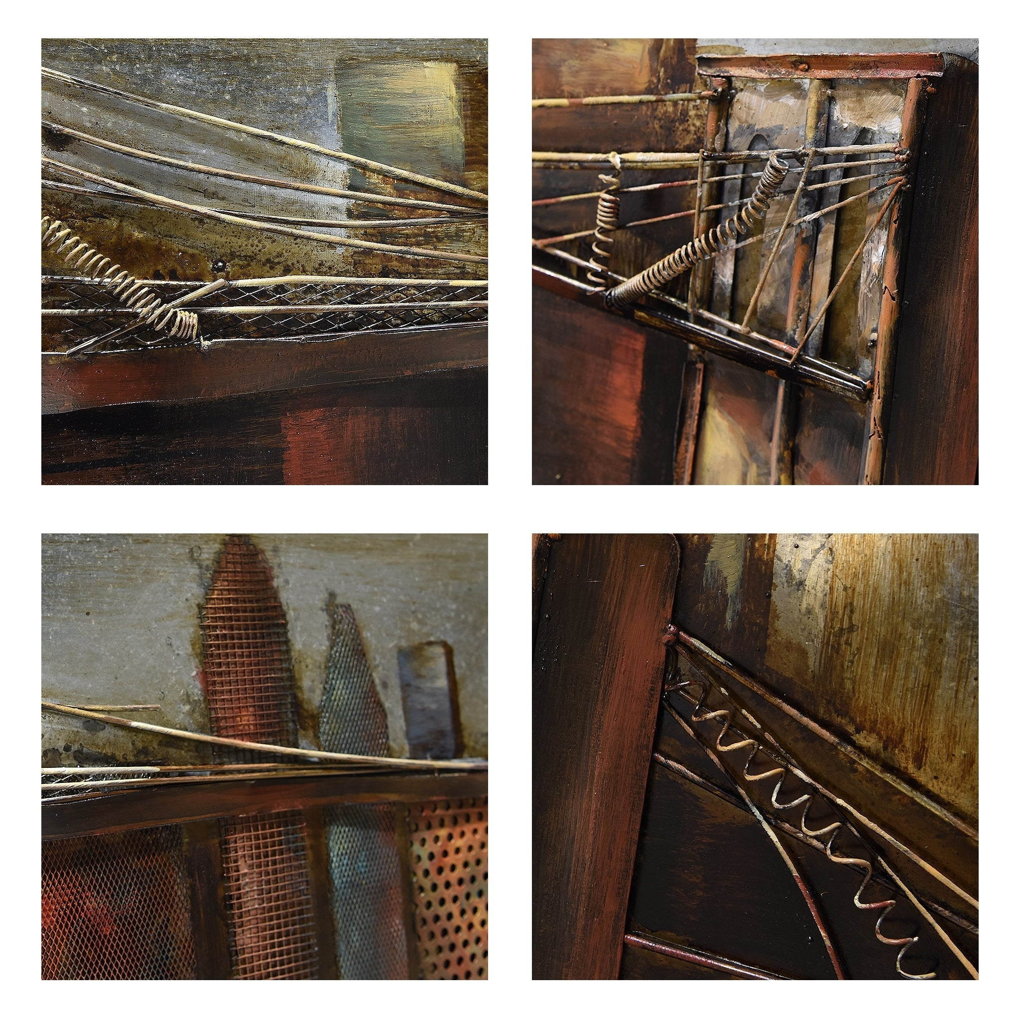 The Best "Bridge To The City" Mixed Media Iron Hand Painted Dimensional ... with regard to "Train" Mixed Media Iron Hand Painted Dimensional Wall Art 48X32
