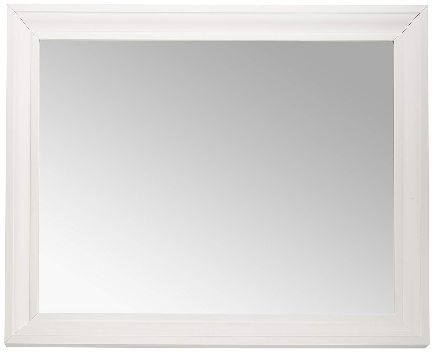 Top 20 Of White Framed Wall Mirrors with Engrahm Framed Mirror, White, 26"