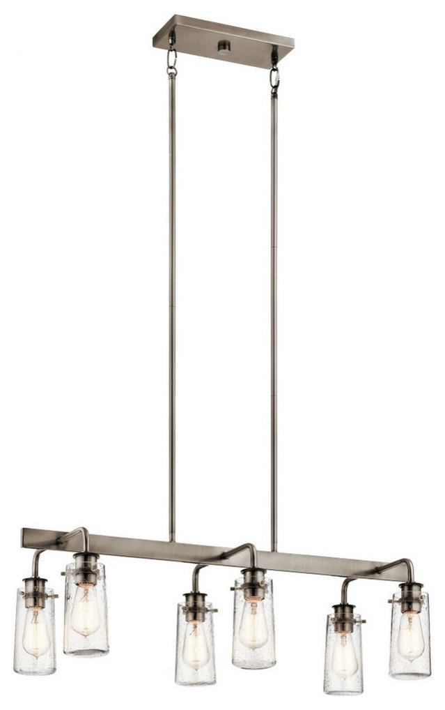 Traditional Farmhouse Six Light Chandelier-Classic Pewter Finish ... in Traditional Farmhouse Six Light Chandelier-Classic Pewter Finish - Chandelier