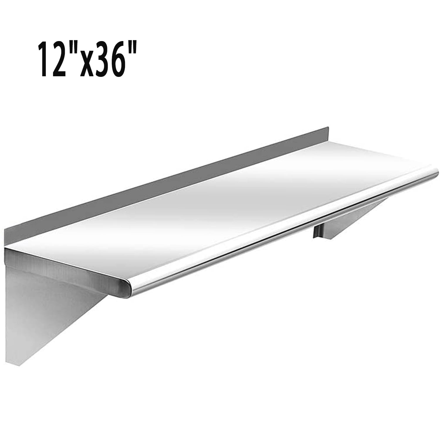 Uhomepro Stainless Steel Shelf 12 X 36 Inches, Nsf Certified Commercial ... within Nsf Stainless Steel 12" X 24" Commercial Kitchen Wall Shelf Restaurant Shelving