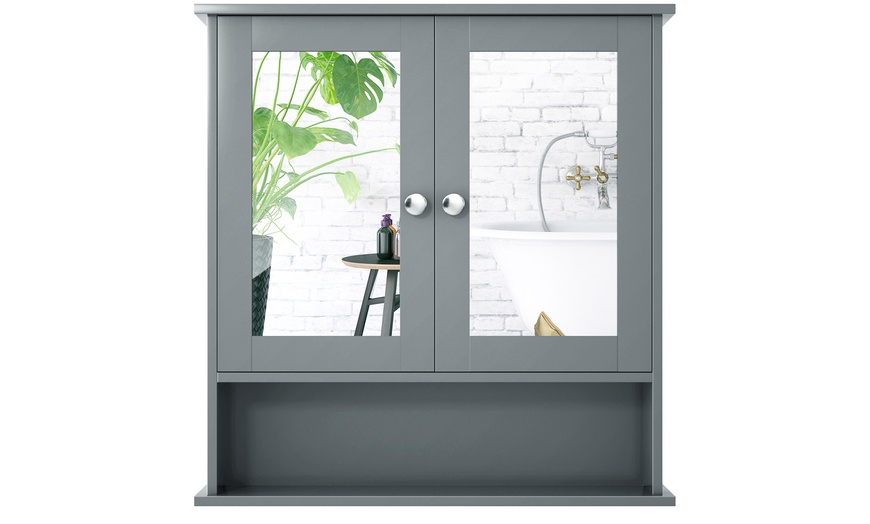 Up To 60% Off On Costway Wall Mount Mirror Cab... | Groupon Goods intended for Aesthetic Meets Functionality Choosing the Right Costway Grey Mirror Cabinet for You