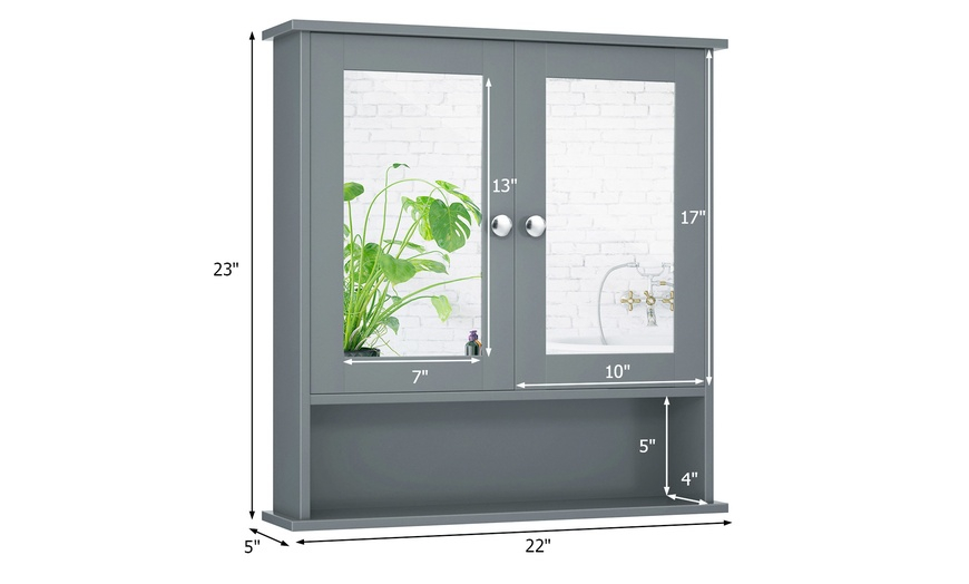 Up To 60% Off On Costway Wall Mount Mirror Cab... | Groupon Goods with Aesthetic Meets Functionality Choosing the Right Costway Grey Mirror Cabinet for You