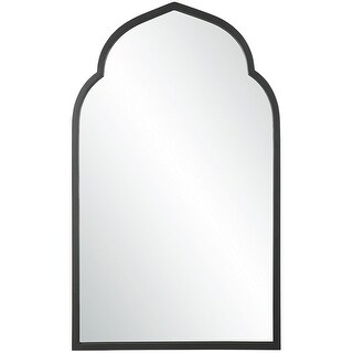 Uttermost 09746 Kenitra 24" W X 40" H Arched Framed Bathroom Mirror - Bed Bath & Beyond - 36757020 in Finding the Perfect Spot for Your Sphere Iron Frame Mirror