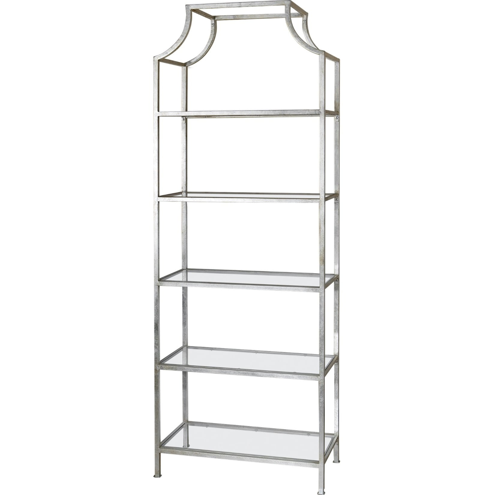 Uttermost Aurelie 5-Shelf Transitional Metal And Glass Etagere In Gray ... for Understanding the Versatility of the Uttermost Aurelie Silver Etagere in Interior Design