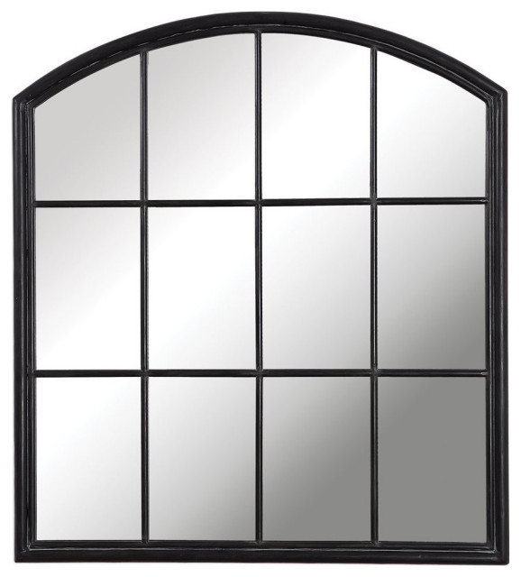Uttermost Lyda Aged Black Arch Mirror - Transitional - Wall Mirrors - By Lighting And Locks | Houzz for Styling Secrets with the Uttermost Tordera Black Arch Mirror for Every Room