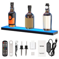 Vevor Led Lighted Liquor Bottle Display Bar Shelf Rf & App Control 24 ... with regard to VEVOR LED Liquor Shelf Making Your Home Bar Stand Out