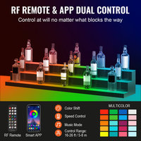 Vevor Led Lighted Liquor Bottle Display Bar Shelf Rf & App Control 60 ... within VEVOR LED Liquor Shelf Making Your Home Bar Stand Out