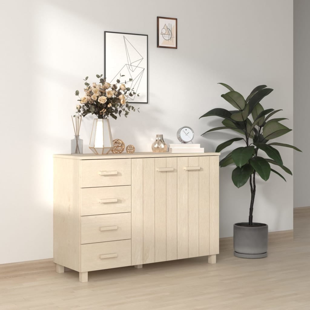 Vidaxl Sideboard Buffet Console Cabinet For Kitchen Hamar Solid Wood ... with regard to Unveiling the vidaXL HAMAR Sideboard Durable Charm for Your Kitchen Space