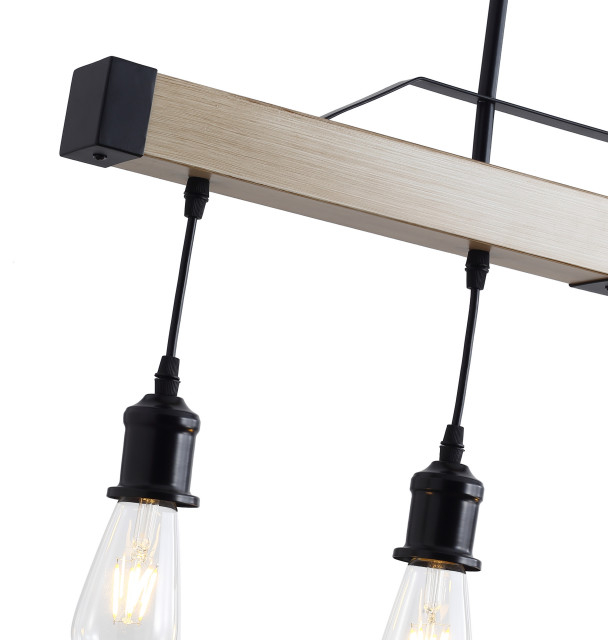 Vintage Farmhouse 4-Light Bulb Pendant Lamp Fixture - Industrial ... throughout Vintage Farmhouse 4-Light Bulb Pendant Lamp Fixture