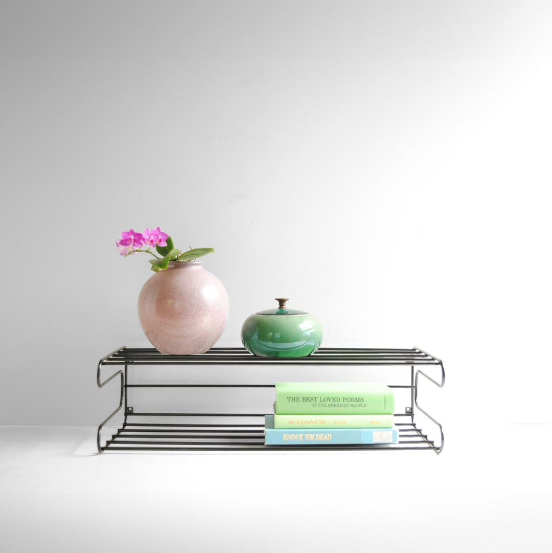 Vintage Ikea Fran Black Metal Wall Shelf, Tomado Style Wall Shelf - Etsy within Fran Wall Shelf