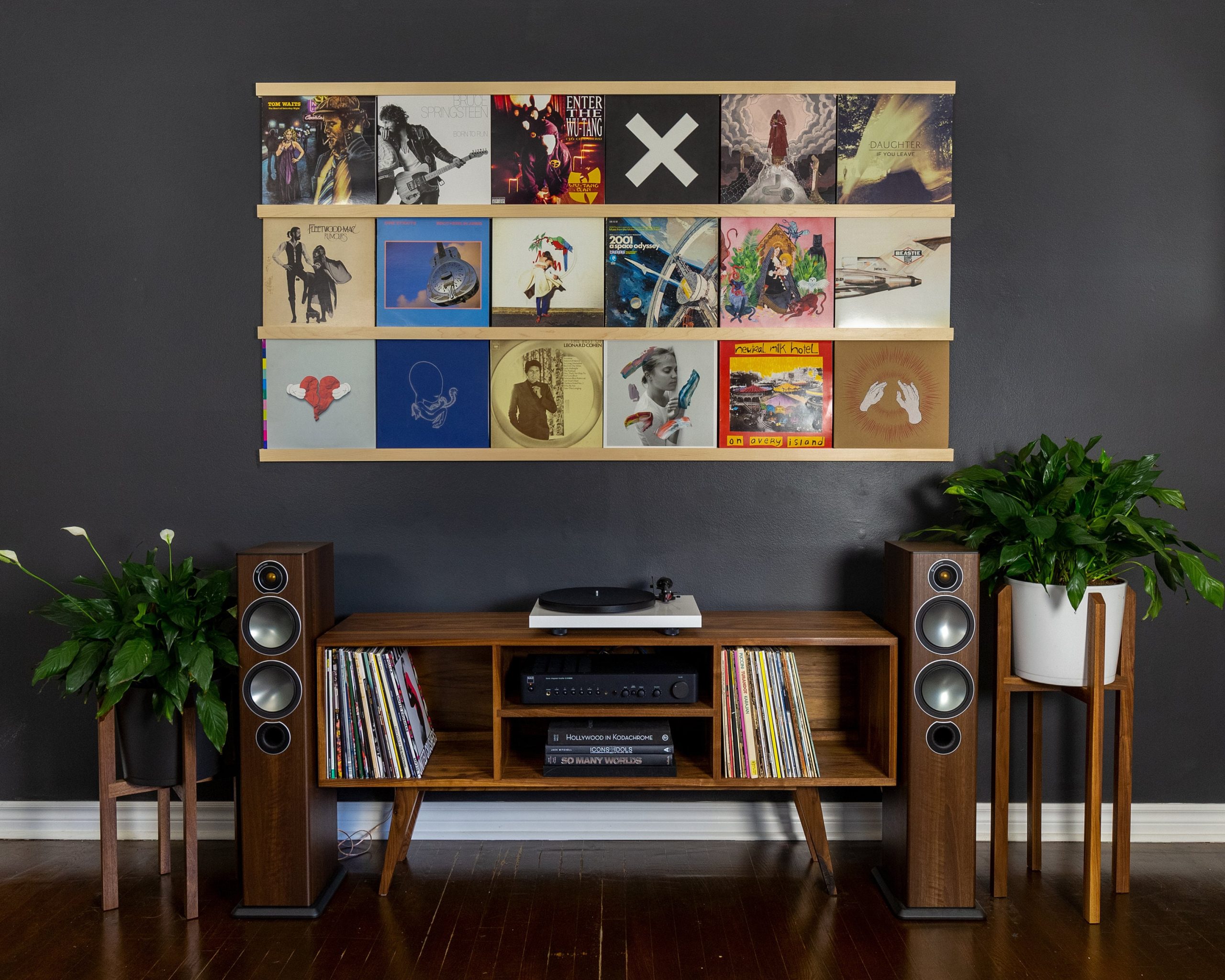Vinyl Record Storage Shelves Maple Wall Mounted Record - Etsy Hong Kong for Shelf For Vinyl Records