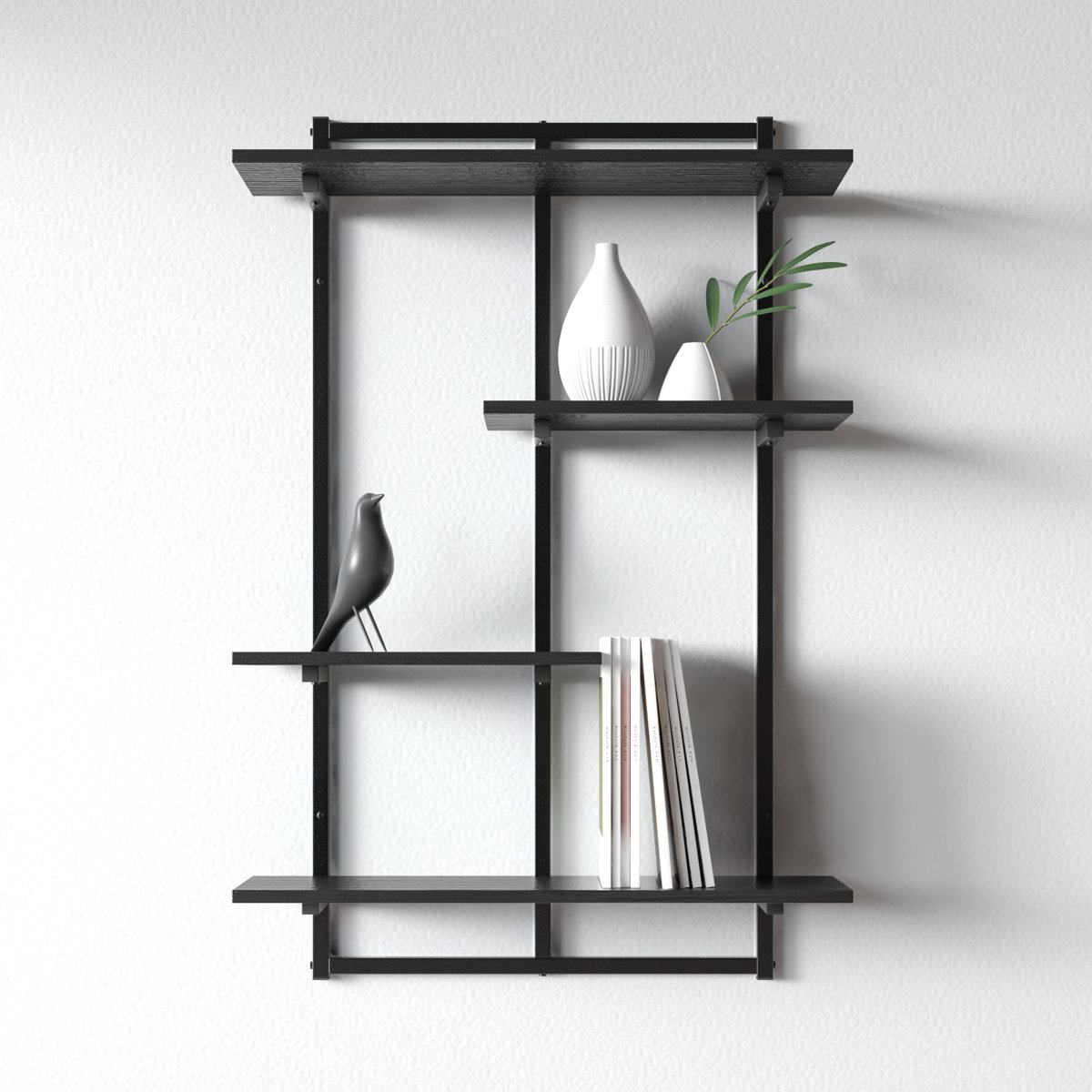 Wade Logan® Rhodes 4 Tier Modern Floating Windowsill Wall Shelf ... intended for Understanding the Design and Function of the Rhodes 4-Tier Shelf