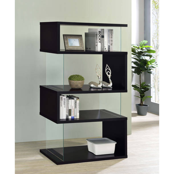 Wade Logan® Rhodes 4 Tier Modern Floating Windowsill Wall Shelf ... with Rhodes 4 Tier Modern Floating Windowsill Shelf With, Black/Black