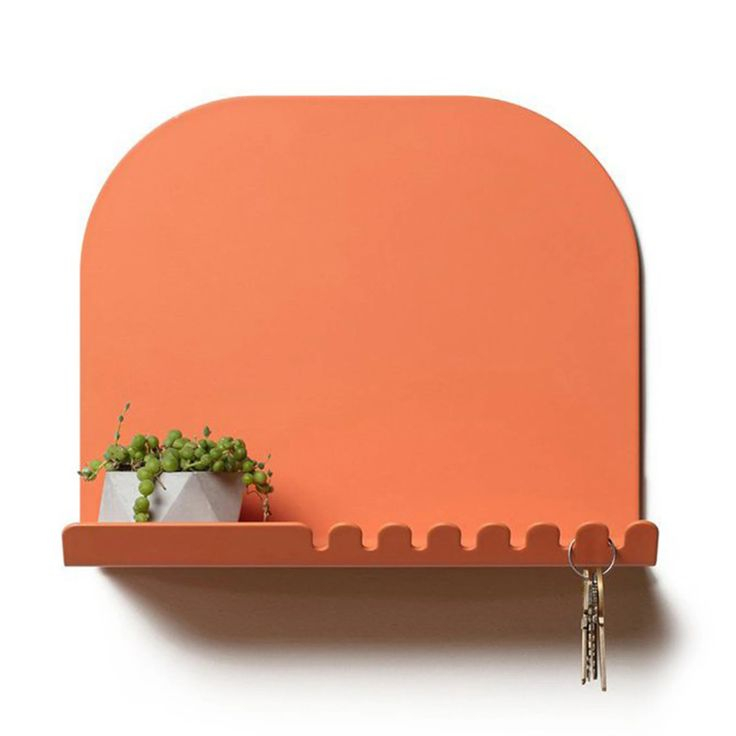 Walter Shelf Terracotta | Metal Sheet Design, Shelves, Wall Shelves regarding Walter Wall Shelf, Terra Cotta