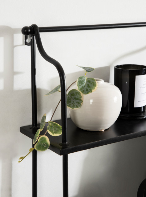 Walters Wood And Metal 3-Tier Shelving, 21X32 - Industrial - Display And Wall Shelves - By Uniek ... pertaining to Why the Walters Wood and Metal 3-Tier Shelf is a Smart Storage Solution