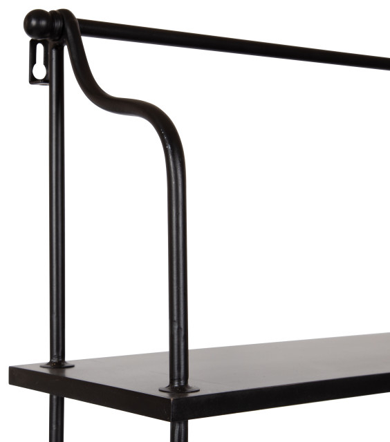 Walters Wood And Metal 3-Tier Shelving, 21X32 - Industrial - Display ... with Unlock Your Space Maximizing Potential with the Walters Black 3-Tier Shelf