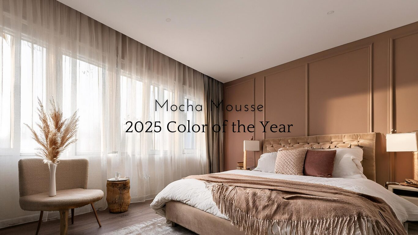 Warm Up Your Walls: Creating A Winter Retreat With Mocha Mousse Accent ... pertaining to Warm Up Your Walls With Woven Wallcovering