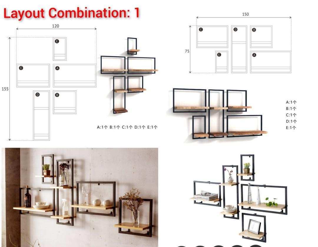 Wea _ Modern Industrial Wall Shelf Unit, Furniture & Home Living ... with Brooklyn Ii - Industrial Wall Shelf Unit