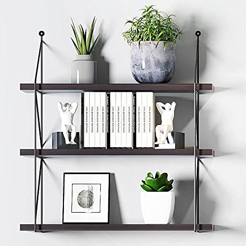 Welland 3-Tier Display Wall Shelf Storage Rack Wall Rack Holder Rack, Espresso For Sale | North ... in Choosing the Right 3-Tier White Wall Shelf for Your Needs