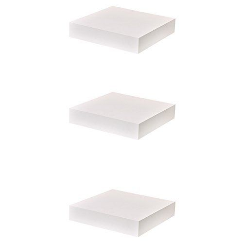 Welland Chicago Floating Wall Shelves, 10-Inch, Set Of 3, White ... throughout Welland White Floating Wall Shelves For Home Decor, Set Of 3