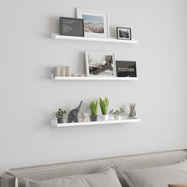 Welland Floating Shelves Wall Mounted Wall Shelves Set Of 3, 36 ... with Unlocking the Versatility of White Floating Shelves for Any Room