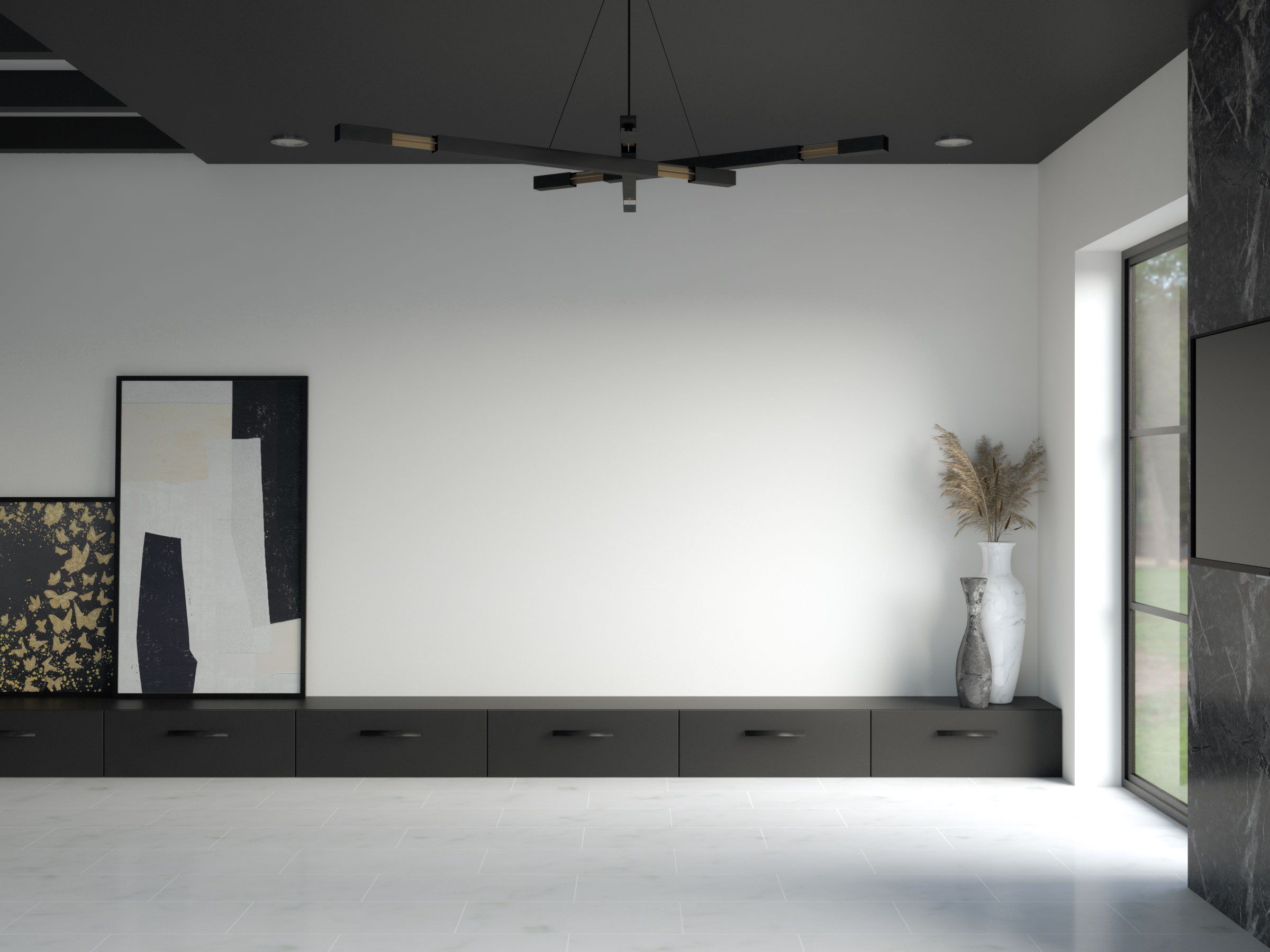 What Color Wall Goes With Black Ceiling? (7 Choices For A Dramatic ... for From Bold to Serene Accents for Black Walls